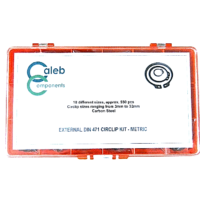 Caleb Components Assorted Metric External Circlip Pack - 550pcs